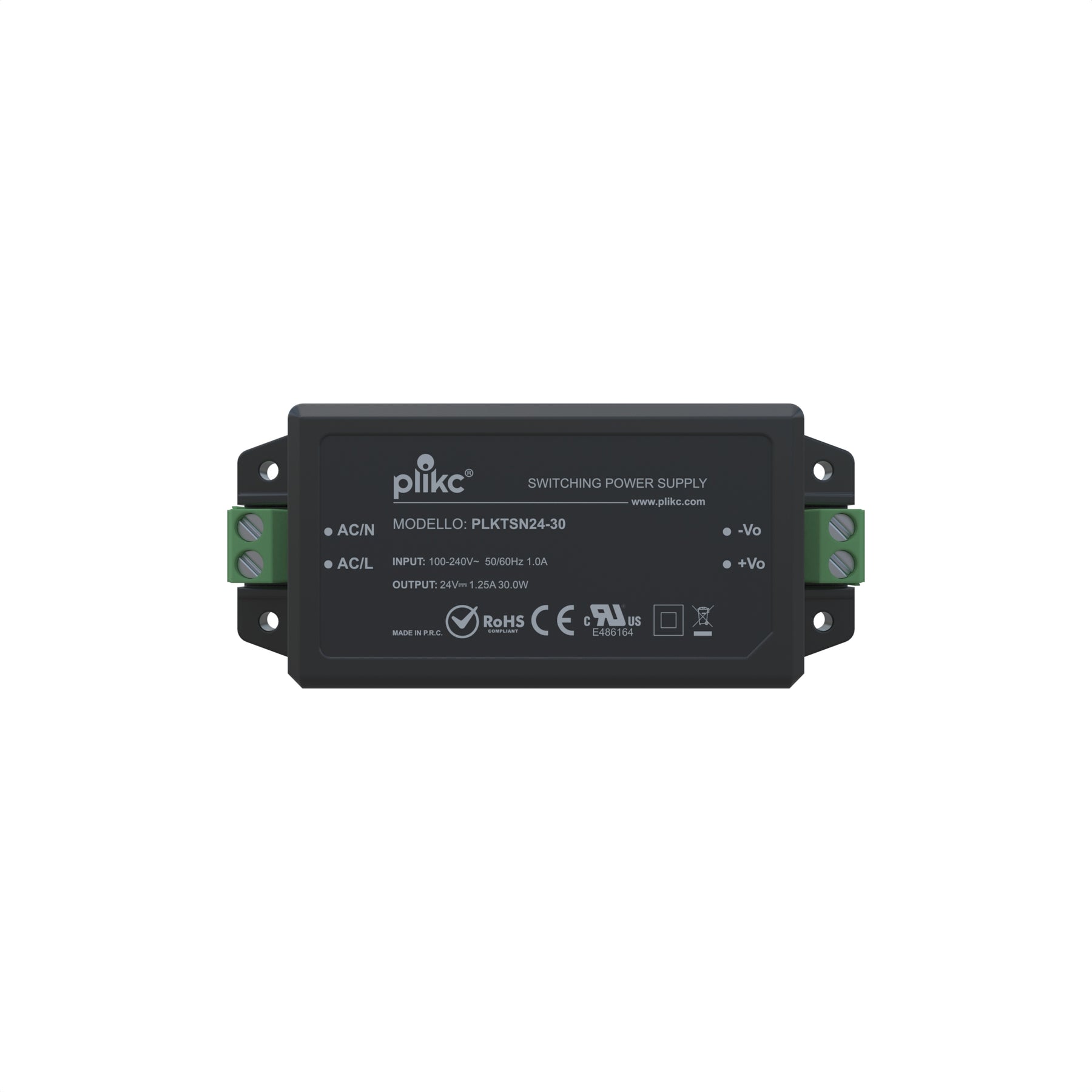 Alimentatore switching 220Vac/24Vdc - 1,25A - 30W