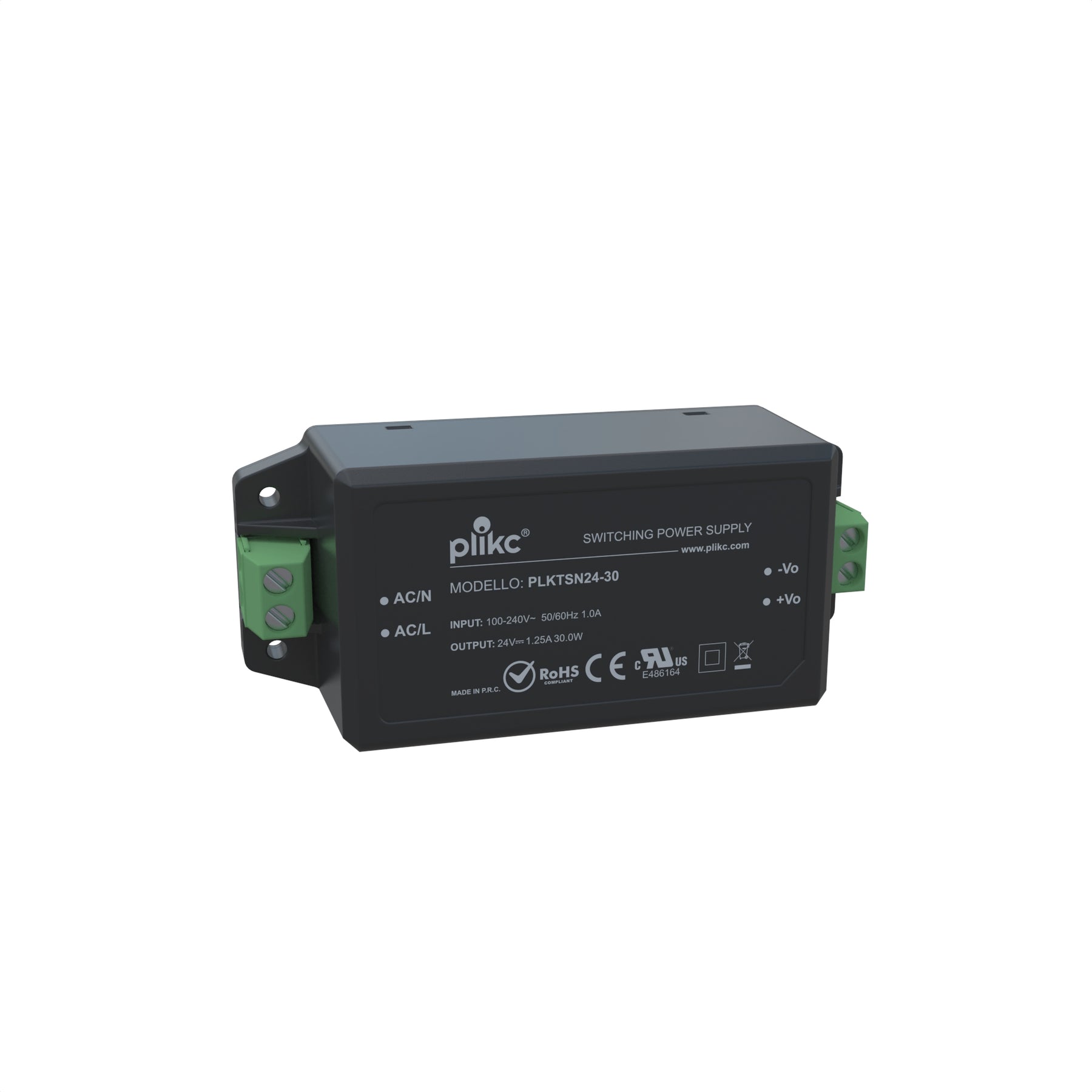 Alimentatore switching 220Vac/24Vdc - 1,25A - 30W