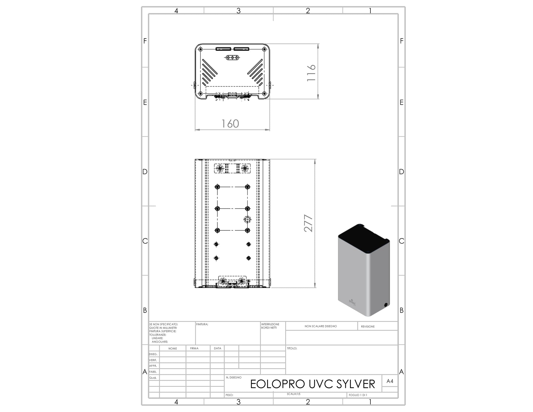 eoloPro-uvc - Asciugamani elettrico serie PRO con lampada UV