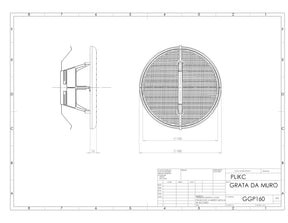 GP - Griglia da muro in termoplastica con molla in acciaio