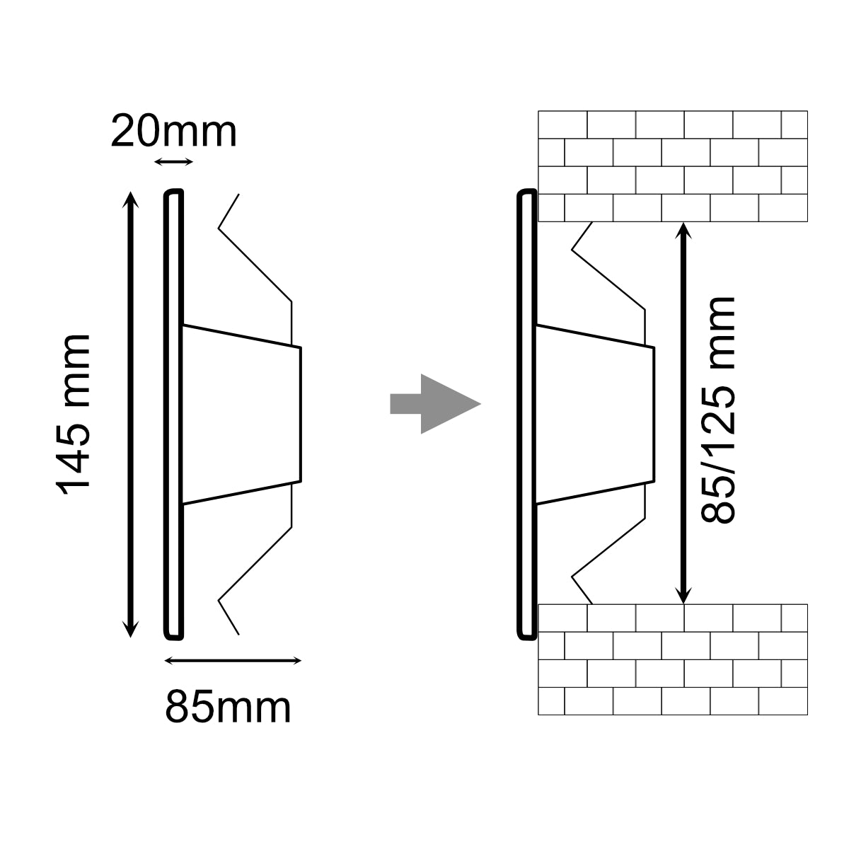 Kit Ario + Griglia da muro - Aspiratore da parete ad aspirazione assiale con speciale membrana in Mylar anti ritorno dell'aria esterna