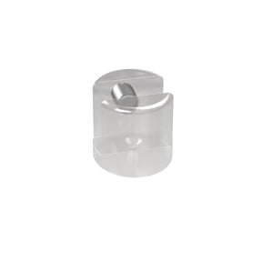 Reggimensola ovale in policarbonato trasparente 1 foro - confezione da 2 pezzi