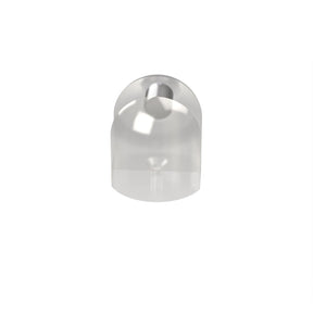 Reggimensola stondati in policarbonato trasparente 1 foro - confezione da 2 pezzi