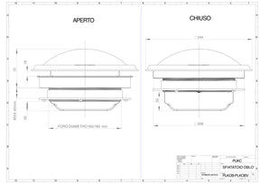 OBV - Oblò con ventola a 12V per camper, caravan e roulotte