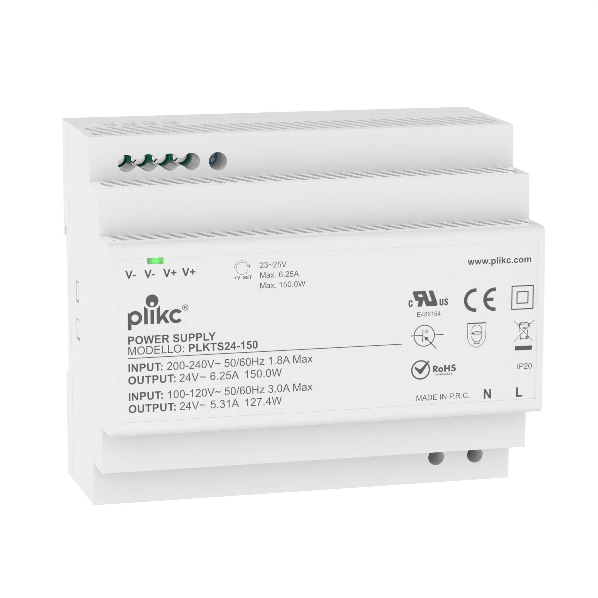 Alimentatore switching 220Vac/24Vdc - 6,25 - 150W