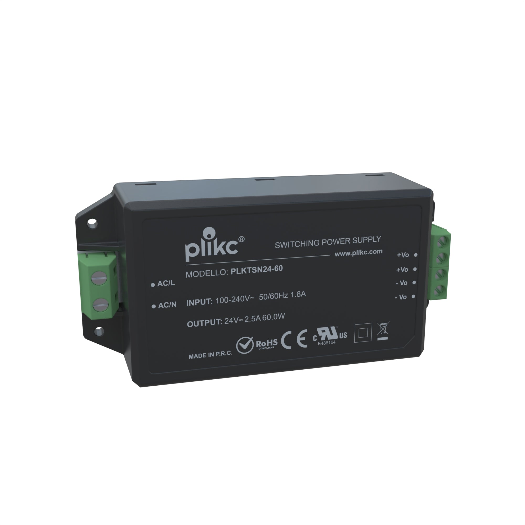 Alimentatore switching 220Vac/24Vdc-2,5A-60W