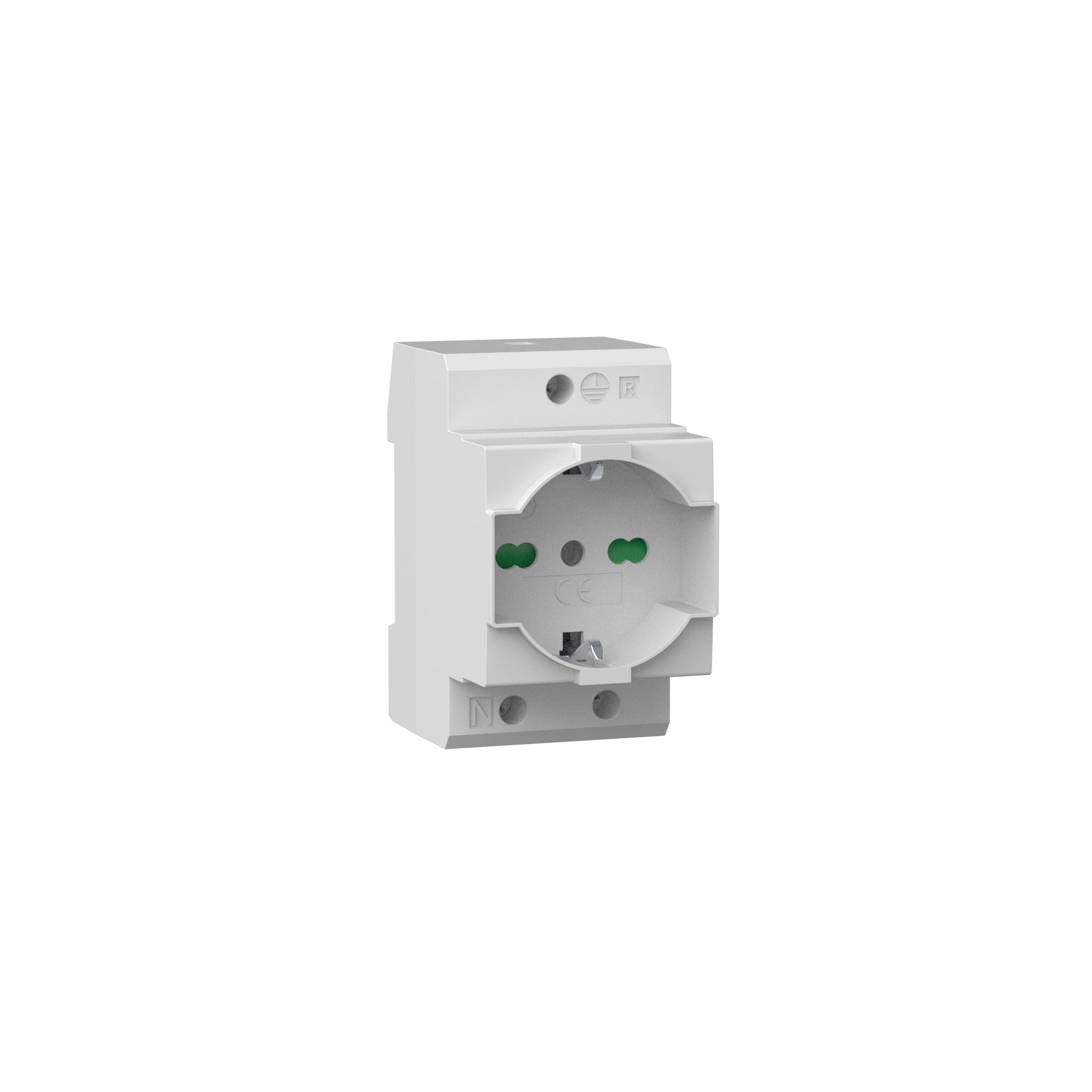 Presa Schuko + Bivalente 2,5 Moduli DIN