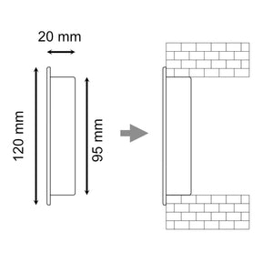 GS - Griglia da muro fissa in termoplastica