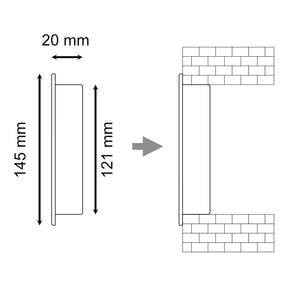 GS - Griglia da muro fissa in termoplastica