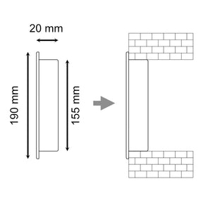 GS - Griglia da muro fissa in termoplastica