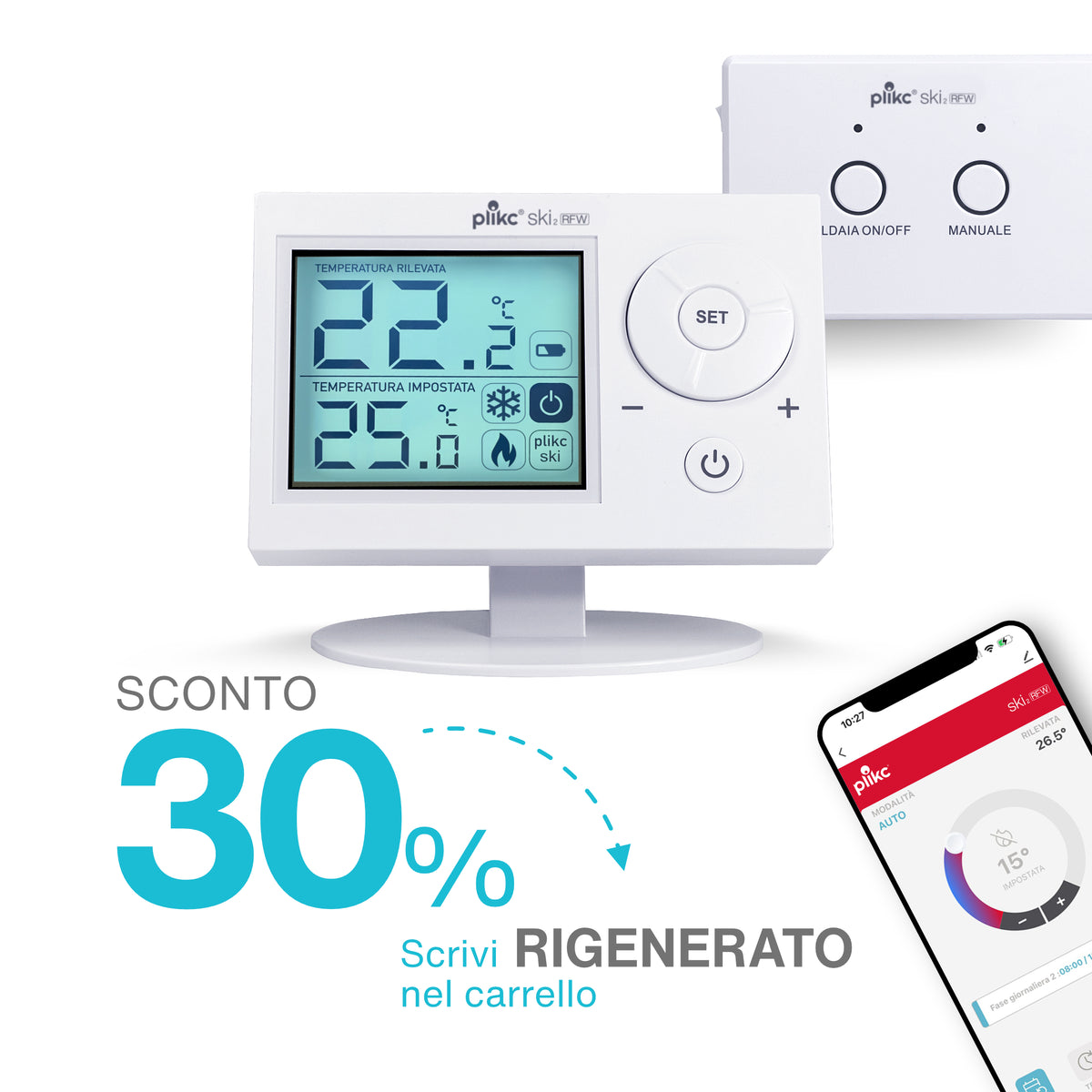 Ski 2 RFW - termostato wireless e wifi RIGENERATO