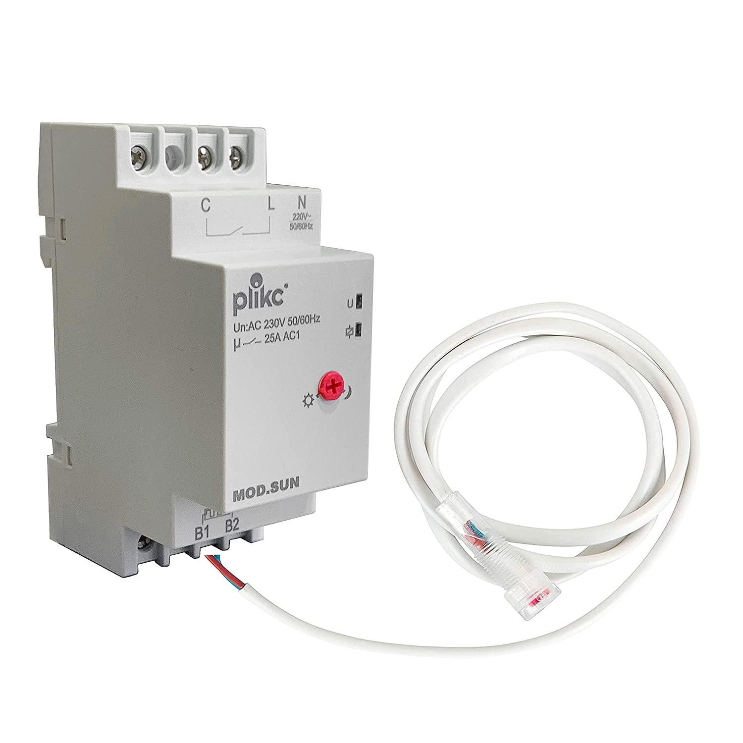 Interruttore crepuscolare modulare - sun - Plikc